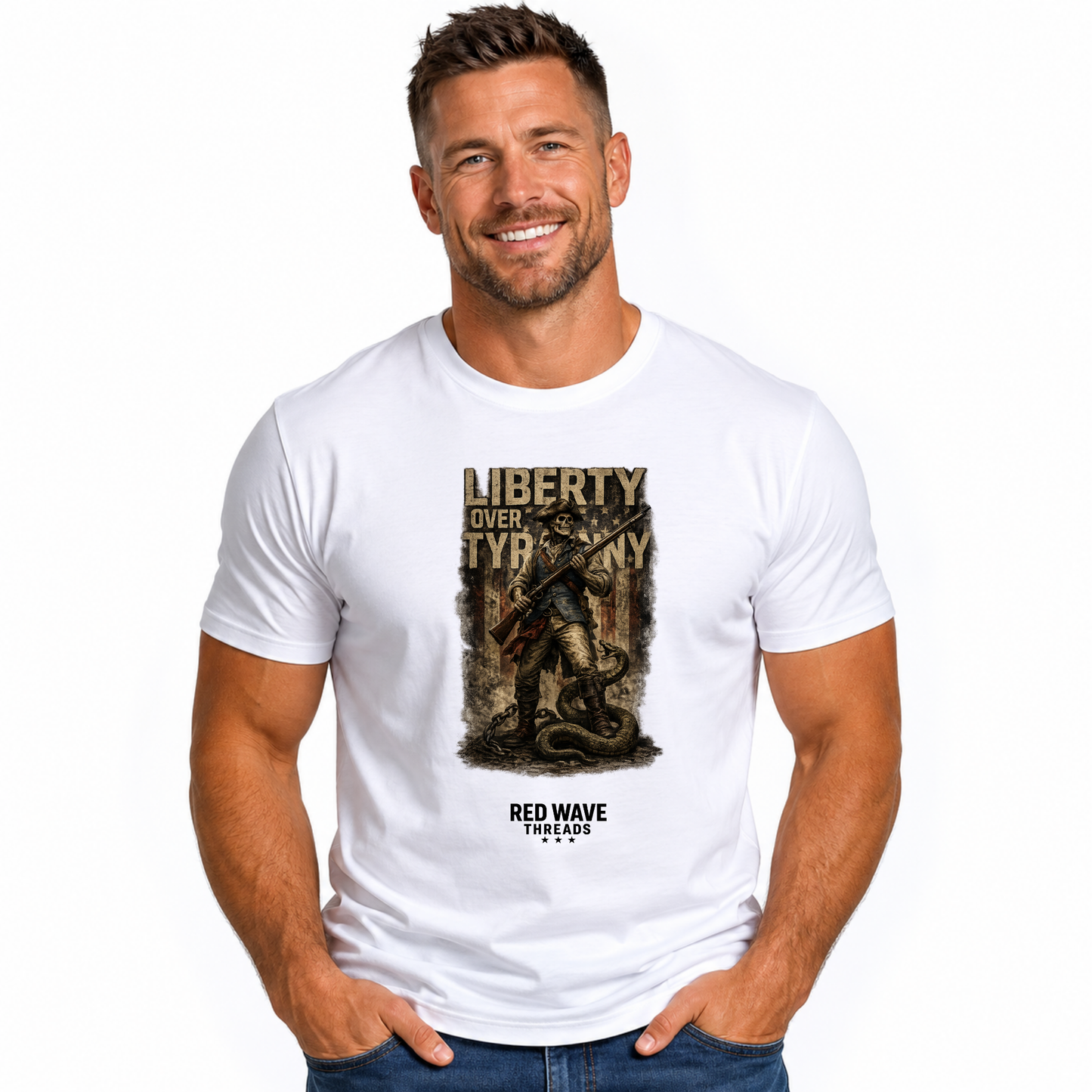 Liberty Over Tyranny (Battle Banner Edition) Tshirt
