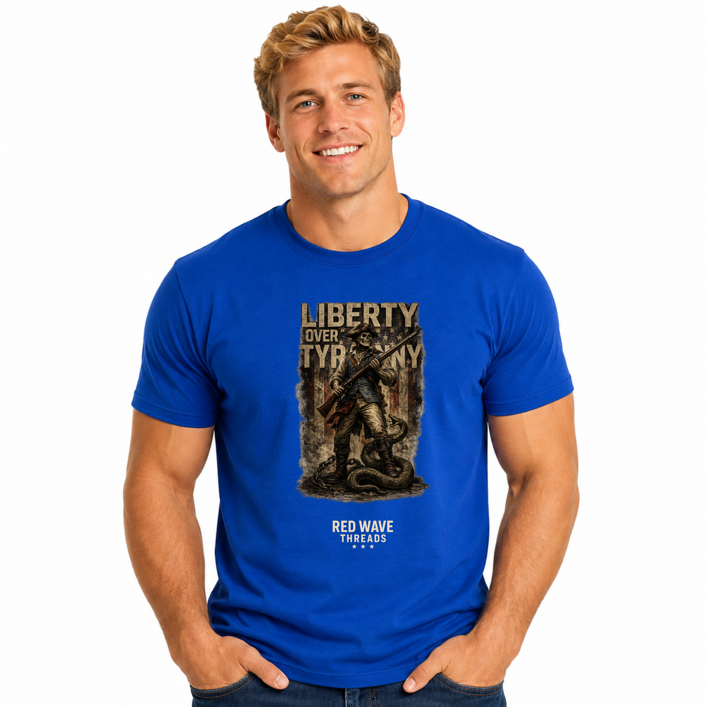 Liberty Over Tyranny (Battle Banner Edition) Tshirt
