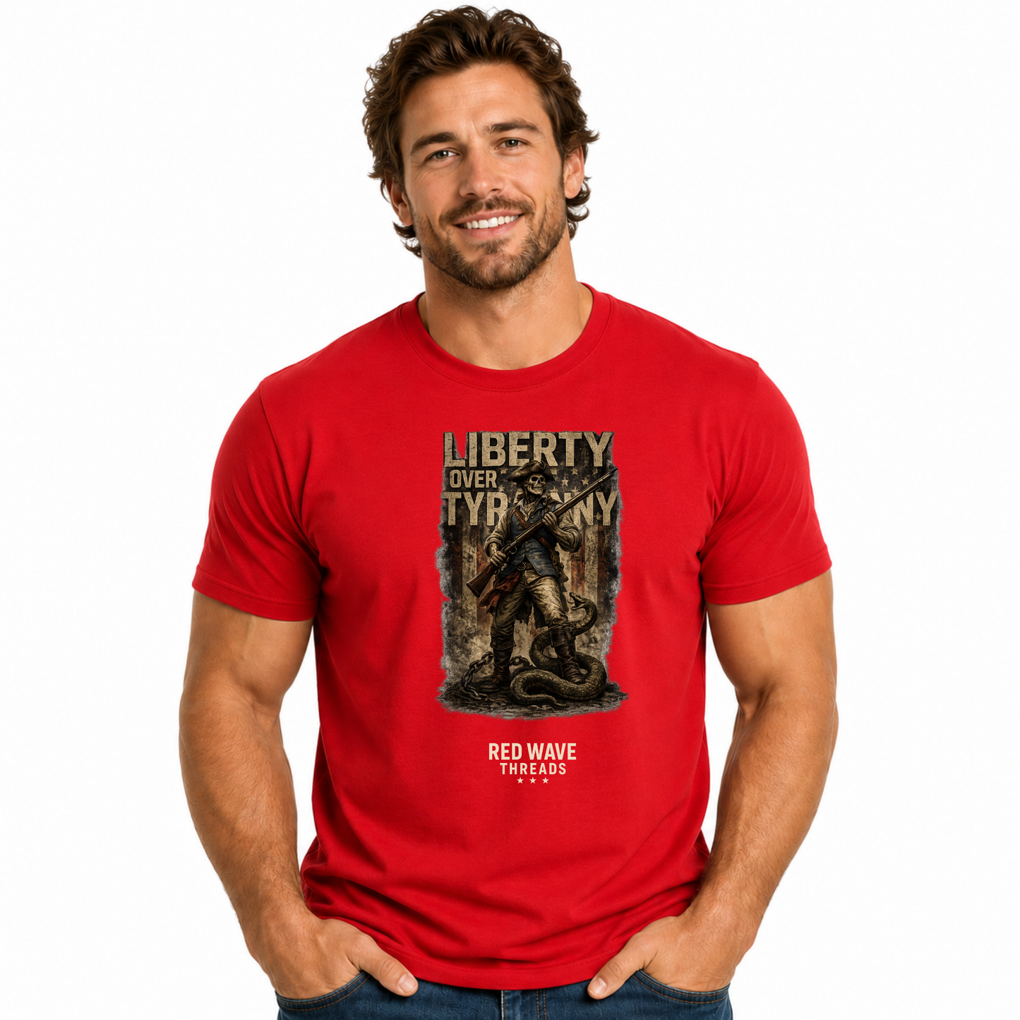 Liberty Over Tyranny (Battle Banner Edition) Tshirt