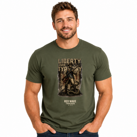 Liberty Over Tyranny (Battle Banner Edition) Tshirt
