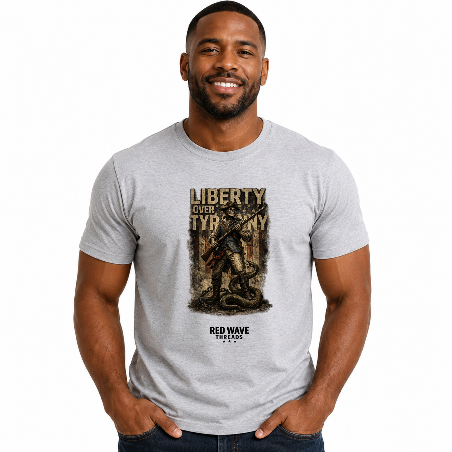 Liberty Over Tyranny (Battle Banner Edition) Tshirt
